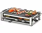 Rommelsbacher raclette eléctrico (8 personas) Chrome cromado 1.5E+3 watts 27x55x11.5 cm
