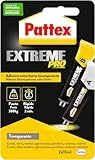 Pattex Extreme Pro, adhesivo extra fuerte multiusos y multimaterial, pegamento epoxi bicomponente de uso universal, pegamento instantáneo (2 min) transparente, 2 x 11 ml