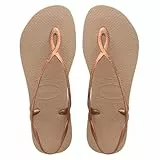 Havaianas - Luna, Sandalias Cómodas, Estilosas y Funcionales, Ajuste Seguro en Tobillo, Tiras Trenzadas y Suela Antideslizante, Mujer , Rose Gold Rose Gold, 39/40 EU