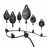 KIWI design Gestión de Cables VR, 6 Paquetes de Sistema de Polea VR Compatible con Quest 3S/3/2/1/HTC Vive/Pro/PSVR/Valve Index VR Accesorios (Negro)