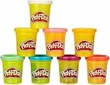 Play-Doh Pack de 8 Botes Arcoíris, Plastilina de Colores Surtidos No Tóxica para Niños y Niñas de 2 Años o Más, Manualidades de Navidad Infantiles
