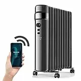 Taurus Agadir 2500 CONNECT - Radiador de aceite. Radiador eléctrico. Pantalla digital. Temperatura ajustable. Temporizador 24h. 3 niveles de potencia + modo ECO. Ruedas. 2500W. Silencioso.