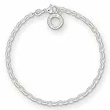 Thomas Sabo Pulsera con dijes clásica de plata de ley 925 X0163-001-12-L