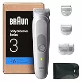 Braun Recortadora Corporal Series 3 BG3575, Afeitadora Corporal Para Pieles Sensibles, +6 Accesorios De Rasurado, 80 Min De Autonomía, Afeita Y Recorta, Resistente Al Agua, Gris