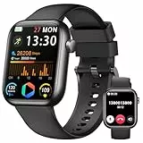 Reloj Inteligente Mujer Hombre, 1.83' Smartwatch con Llamadas Bluetooth/Presión Arterial/Pulsómetro/Monitor de Sueño, Podómetro, 123 Modo Deportivo, Impermeable IP68 Pulsera Actividad para Android iOS