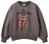 United Colors of Benetton Maglia G/C M/L 3unic10nt Sudadera sin Capucha, Gris, 160 cm Niñas y niñas