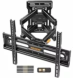 Perlegear Soporte TV Pared Movimiento Completo 23-70 Pulgadas hasta 50 kg, Soporte TV con Inclinación, Giro y Extensión sin Herramientas, Brazos de Montaje Preensamblados, MAX VESA 400x400mm, PGMF18