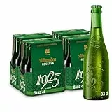 Alhambra Reserva 1925, Pack de 24 Botellas x 33 cl, Cerveza Extra de Fermentación Lenta, 6.4% Alcohol