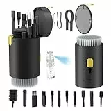 tounee Kit de Limpieza para Teclado, 20 en 1, Kit de Limpieza de Pantalla para teléfono móvil, Limpiador de Teclado con Cepillo-Negro