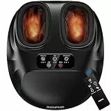 RENPHO Masajeador de pies con sistema de calor y control remoto, masajeador de pies shiatsu con varios niveles de calor y masaje por amasamiento y presión, alivio la músculos fatigados