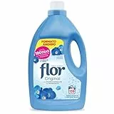 Flor Suavizante para la ropa concentrado, aroma original azul, pack de 6 unidades, hasta 834 dosis