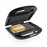Tristar SA-3071 Sandwichera 3 en 1, Placas extraíbles para sándwich, gofres y de parrilla, Revestimiento Antiadherente, asa integrada, cierre de seguridad, 750 W