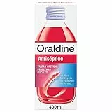 Oraldine, Colutorio liduido sabor menta De Uso Diario, ne problemas bucales, Antiséptico y Antifúngico, Previene Gingivitis y Aftas, 400 ml