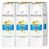 Pantene Champú + Acondicionador + Tratamiento 3en1 Cuidado Clásico Nutri Pro-V con fórmula Pro-V + antioxidantes, para cabello normal y mixto, 300 ML (Pack de 6)