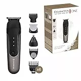 Remington Máquina de cortar el Pelo, Recortadora Barba, Afeitadora Corporal Masculina, Cortapelos Nariz y Orejas ONE, 10 Accesorios Tamaño Completo, Inalámbrico, Uso en Seco o Ducha, PG760