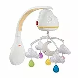 Fisher-Price Móvil Nubes y Lunas, Juguete de Cuna proyector para bebé recién Nacido (Mattel GRP99)