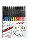 Alpino Color Experience 24 Rotuladores Fineliner | Rotulador Punta Fina| Rotulador para Colorear y Escribir en Detalle | Trazos Finos
