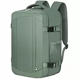Ltemziiy Mochila Viaje Cabina Avion 40x20x25 para Ryanair, Bolsa de Equipaje de Mano Mochila de Cabina Travel Backpack Tamaño 20L - Verde Oscuro