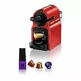 Nespresso Krups Inissia XN1005 - Cafetera monodosis de cápsulas Nespresso, 19 bares, apagado automático, color rojo