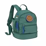LÄSSIG mochila infantil con correa para el pecho Mochila guardería 27 cm, 6,5 litros, 3 años/Mini Backpack dark green