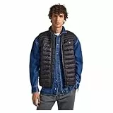 Pepe Jeans Balle Gillet Puffer Gilet, Negro (Black), S para Hombre
