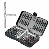 VMAN Juego de destornilladores de trinquete, juego de destornilladores magnéticos 66 en 1, puntas de acero S2, eje flexible de combinación de bricolaje, adecuado para montaje de muebles, reparación de