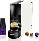 Nespresso Krups Essenza Mini XN1101PR5 - Cafetera Monodosis de Cápsulas Nespresso, Compacta, 19 Bares, Apagado Automático, Color Blanco