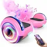 SISIGAD Hoverboard, Self Balancing Electric Gyropod 6.5 Inch Hoverboard Hover Scooter Board with Bluetooth Music, LED Lights for Kids