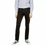 Pepe Jeans Hatch Vaqueros para Hombre Slim Fit Tiro Medio Negro, 34W / 34L