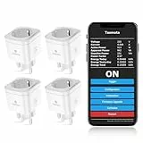 EIGHTREE Enchufe Tasmota, Enchufe Inteligente WiFi, Smart Home, ESP8685 con Home Assistant, MQTT, Domoticz, OpenHAB, ioBroker, 16A, solo 2,4GHz WLAN, 4PCs