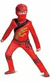 Disguise Disfraz Oficial lego Ninjago Disfraz Kai Ninjago Rojo - Traje de Ninja - Talla M - Para Niños 6 a 8 Años