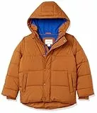 Amazon Essentials Chaqueta Gruesa y Acolchada con Capucha Niño, Marrón Claro, 5 años