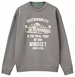 United Colors of Benetton Maglia G/C M/L 3fwyu10a3 Sudadera sin Capucha, Gris, Hombre