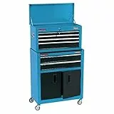 DRAPER 19563 - Armario de ruedas y caja de herramientas (61 cm), color azul