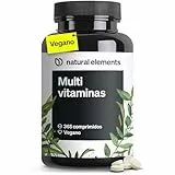 Multivitaminas para hombre y mujer - 365 Comprimidos veganos para 1 año - Vitaminas A-Z + Minerales para el bienestar general - Sin aditivos innecesarios - Probado en laboratorio