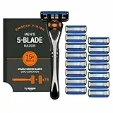 by Amazon Maquinilla de afeitar para hombre de 5 hojas con 15 recambios