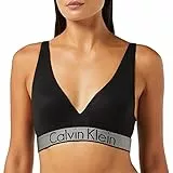 Calvin Klein Jeans Plunge Push Up -Customized Strech Sujetador con push-up, Negro (Black 001), 34C Mujer