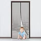 MYCARBON Mosquitera para Puerta Negro Cuadro (80x210, Negro Cuadro)
