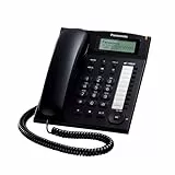 Panasonic KX-TS880 – Teléfono de Escritorio con Cable, Manos Libres, Marcación Rápida y Identificador de Llamadas – Color Negro, KX-TS880EXB