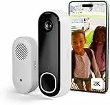 Arlo Timbre inalámbrico 2K y Timbre, Timbre de Video WiFi para Exteriores, Sensor de Movimiento, Sistema de cámara CCTV, cámara de Seguridad con batería de 6 Meses, visión Nocturna, Prueba Segura