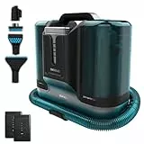 Cecotec Limpiador Aspirador de Tapicerías y Alfombras sin Cable Conga Carpet&Spot Clean Infinity. 150W, 2 Baterías Intercambiables, Autonomía 60Mins, Pulverizador de Agua y Accesorio Limpia Ventanas