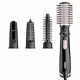 BaByliss Secador, Alisador y Styler - Cepillo rotatorio de aire, Styler iónico con 4 accesorios, Cepillo Voluminizador, Cepillo Secador de pelo, Negro, AS200E
