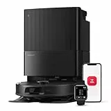 roborock Robot Aspirador QV 35A, 8000Pa de succión, Dos mopas giratorias elevables, cepillos antienredos, tecnología reactiva para Evitar obstáculos, navegación y mapeo,Negro