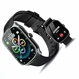 STECEi Reloj Inteligente Hombre Mujer, 1.85' HD Pantalla Curva Smartwatch con Llamadas Bluetooth, Monitor de Ritmo Cardíaco, Pulsera Actividad 110+ Modos Deportivos, Impermeable IP68, Tinta Negro