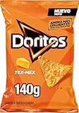 Doritos Tex Mex, Nachos con sabor a queso, Producto de Aperitivo, bolsa individual, 140gr