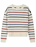 Springfield Multicolor Striped Sweater Sudadera con Punta, Bronceado, XL para Mujer
