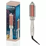 Cecotec Cepillo Alisador con Infrarrojos y Tecnología Iónica InstantCare ThermoGlow. 70W, 5 Ajustes de Temperatura, Barril de 38mm, Función Memoria, Pantalla, Apagado Automático y Cable Giratorio