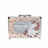 Lip Smacker Beauty Train Case, Set de Regalo para Niñas con 22 Brillos de Labios, 9 Sombras de Ojos Cremosas, 2 Esmaltes de Uñas, 4 Polvos y Clips para el Cabello