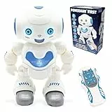 LEXIBOOK, Powerman® First, Mi Primer Juguete Interactivo Inteligente Juguete Robot de Aprendizaje para niños Baila y Toca música Niño Niña, Blanco/Azul, ROB16