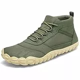 SAGUARO Zapatillas Barefoot Hombre Mujer Zapatillas Minimalistas Ligeros Zapatos de Trail Antideslizantes Calzado Descalzo Flexibles, Terra III, Verde 45EU